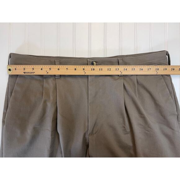 Pleated Khaki Pants Pockets Preppy Size Men's 38X29 - Picture 4 of 6